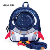 3D Rockets Anti-lost School Bags for Girls Boys Backpack Kids Age 1-6