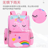3D Unicorn Primary School Bag Waterproof Kids Student Cart