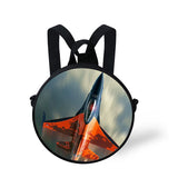 3D Airplane School Bag for Kids, Princess Round Backpack