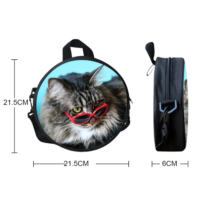 3D Airplane School Bag for Kids, Princess Round Backpack