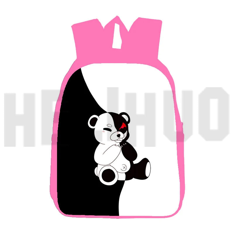 Danganronpa Monokuma Backpack 16 Inch Pink for School Girls
