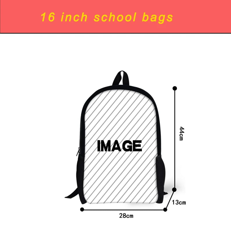 3PCS/SET Nurse School Bags for Teen Girls Canvas Nursing Kids Student Book Bags