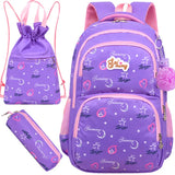 3pc/set School Backpack Bag Printing Students Nylon Mochila Shoulder Bags