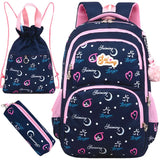 3pc/set School Backpack Bag Printing Students Nylon Mochila Shoulder Bags