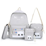 4PCS Japan Cat Backpack Set Small Print for Teenage Girl