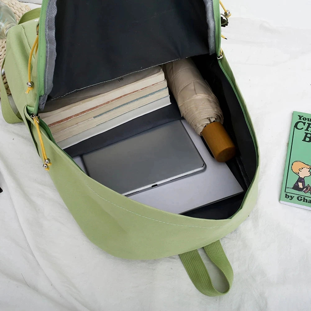 Daisy Backpack Canvas School Student Rucksack Teenage Girl's Shoulder Bag