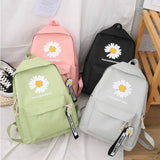 Daisy Backpack Canvas School Student Rucksack Teenage Girl's Shoulder Bag