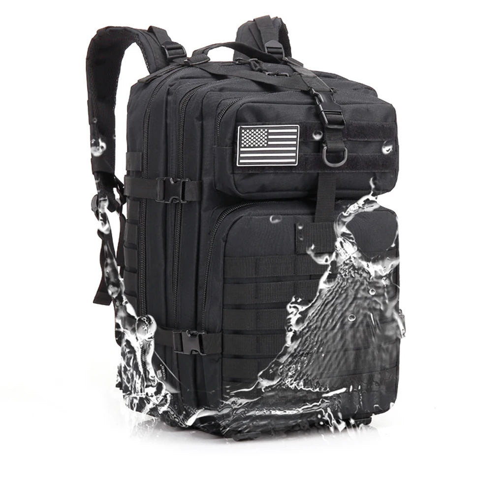 50L Military Backpack Tactical Rucksack Brown Waterproof Backpack