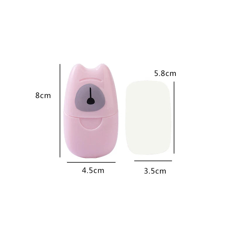 50Pcs Mini Travel Soap Paper Bathroom Cleaning Portable Refreshing Sheets