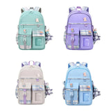 Girls Cartoon Animal Pattern Backpack Smooth Zipper School Bag