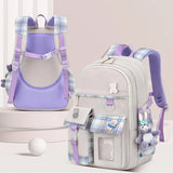 Girls Cartoon Animal Pattern Backpack Smooth Zipper School Bag