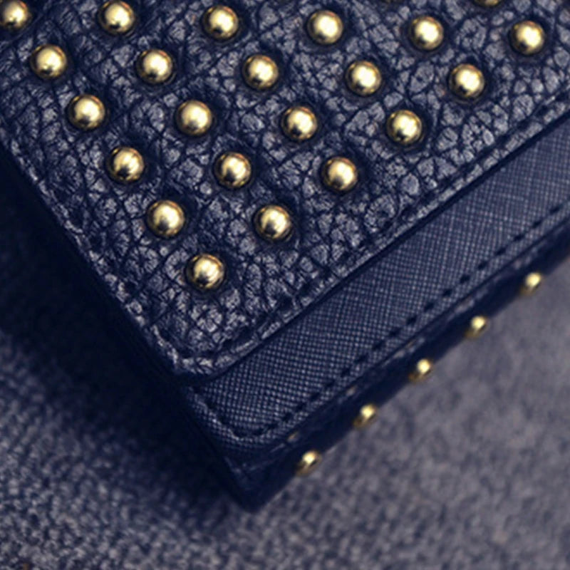 HC Female Wallet Rivets Teen Girl Women Wallets Phone Pocket Purse