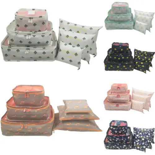 6Pcs Travel Storage Bag Waterproof Clothes Packing Cube Set