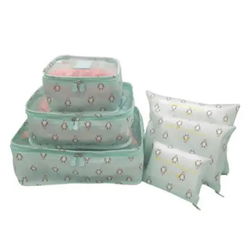 6Pcs Travel Storage Bag Waterproof Clothes Packing Cube Set