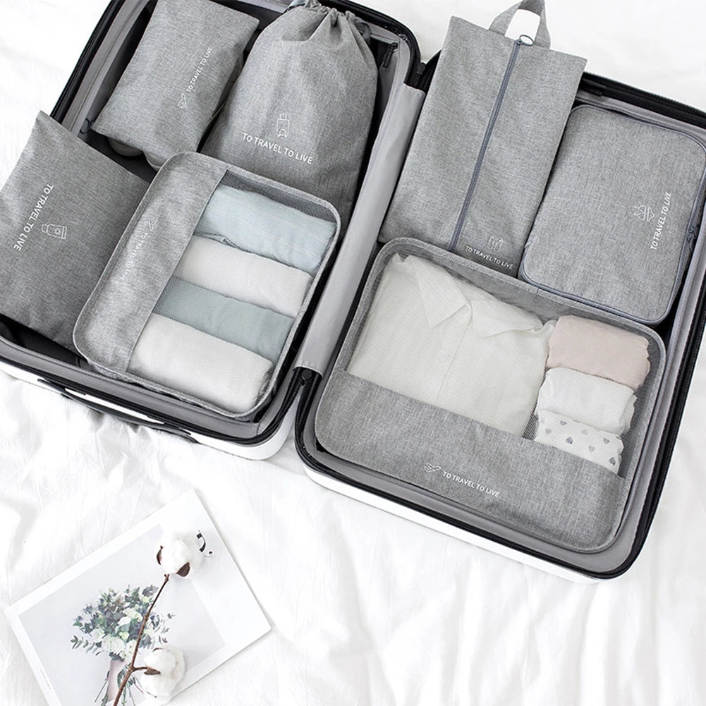 7pcs Clothes Storage Bags Multifunctional Waterproof Toiletry Stor