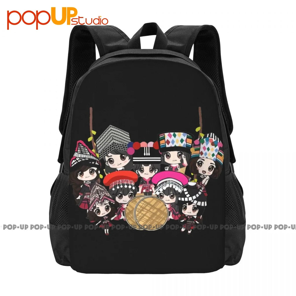 Hmong Girls Backpack Large Capacity Art Print 3D Riding Backpack