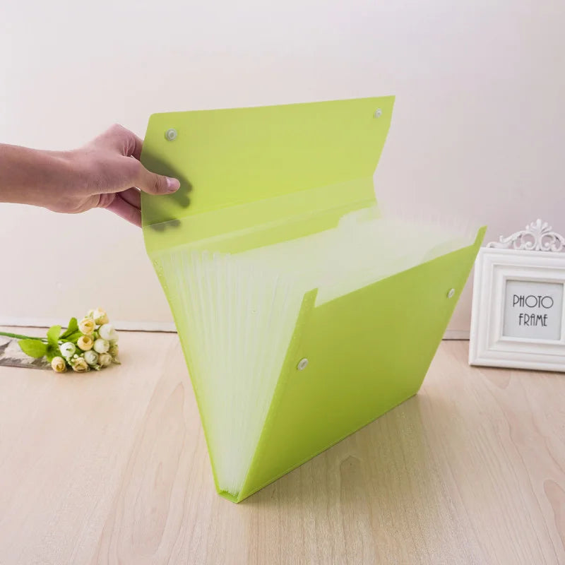 A4 Folder Double-button Organ Bag Student Office File Data Storage