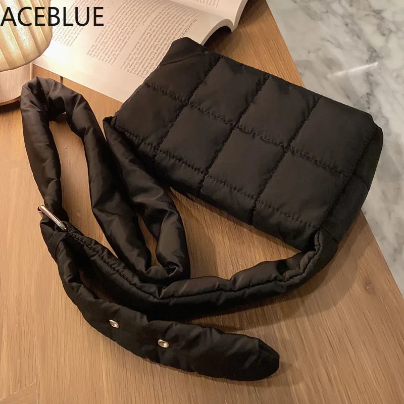 Aviation Cotton Crossbody Bags Women's Solid Shoulder Bag