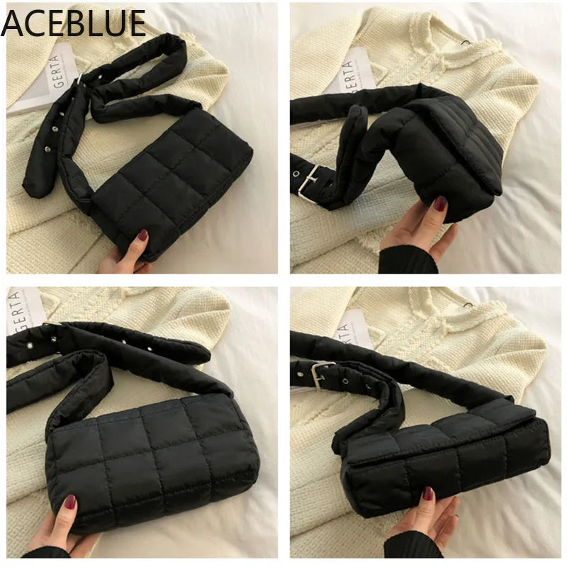 Aviation Cotton Crossbody Bags Women's Solid Shoulder Bag