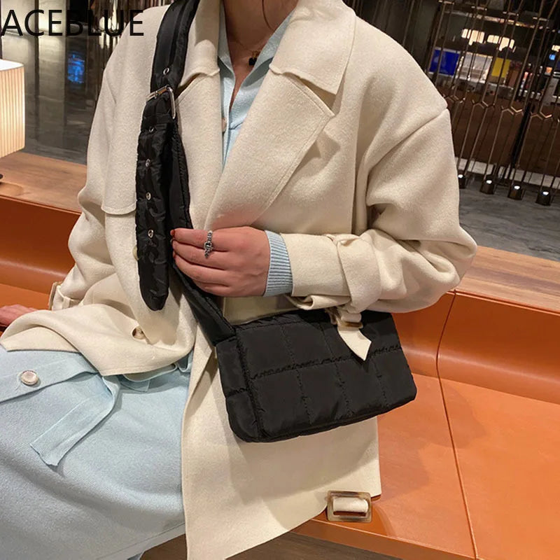 Aviation Cotton Crossbody Bags Women's Solid Shoulder Bag