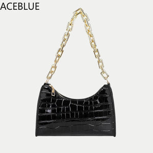 Women's Underarm Handbag Shoulder Bag with Big Chains