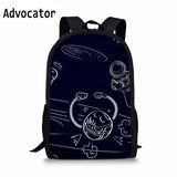 Alien Cartoon Pattern School Supplies Teenage Backpack