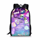 Alien Cartoon Pattern School Supplies Teenage Backpack
