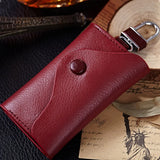 Men's Leather Home Key Case, Multi-function Compact Key Holder