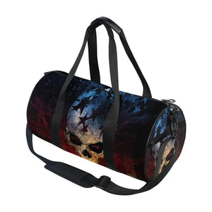 Skull Print Sports Training Gym Bag Waterproof Travel Duffle
