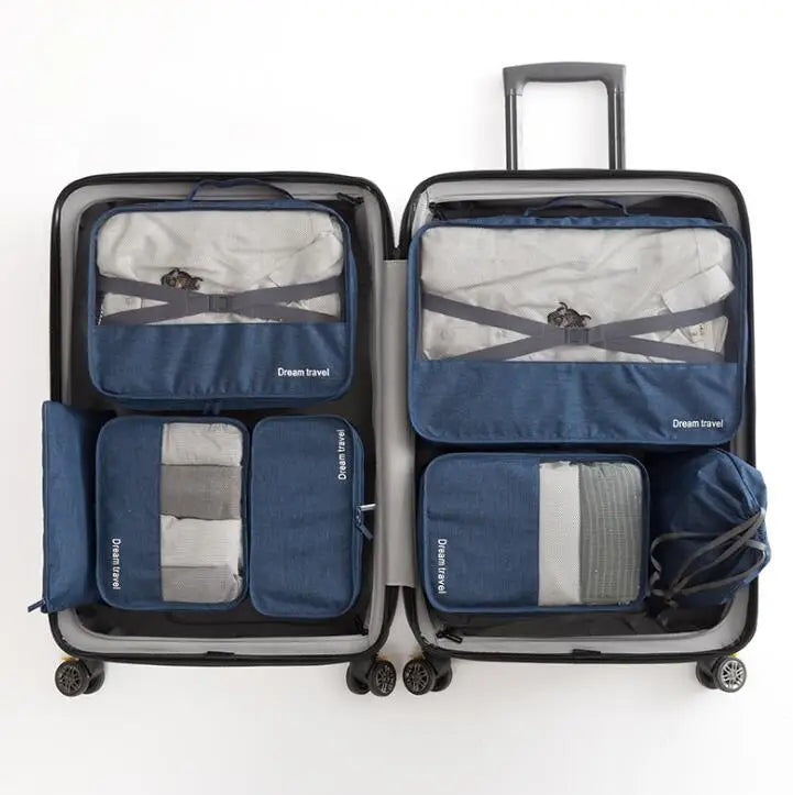 7pcs Waterproof Travel Packing Cubes Clothing Storage