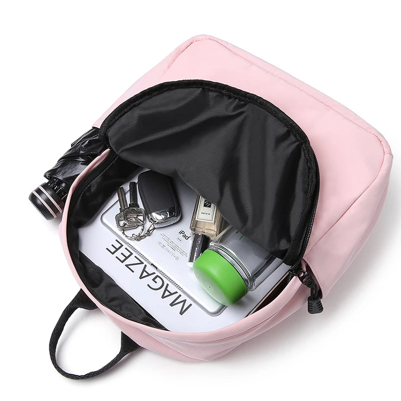 Cartoon Pig Women's Backpack Waterproof Bagpack For Teenager Girl