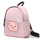 Cartoon Pig Women's Backpack Waterproof Bagpack For Teenager Girl