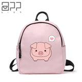 Cartoon Pig Women's Backpack Waterproof Bagpack For Teenager Girl