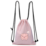 Cartoon Pig Women's Backpack Waterproof Bagpack For Teenager Girl