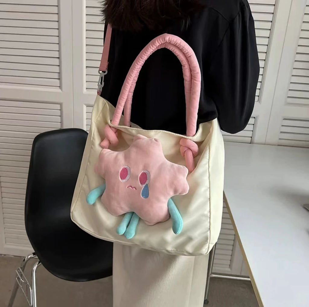 Sweet Girl Canvas Tote Bag Student Shoulder Bag