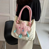 Sweet Girl Canvas Tote Bag Student Shoulder Bag