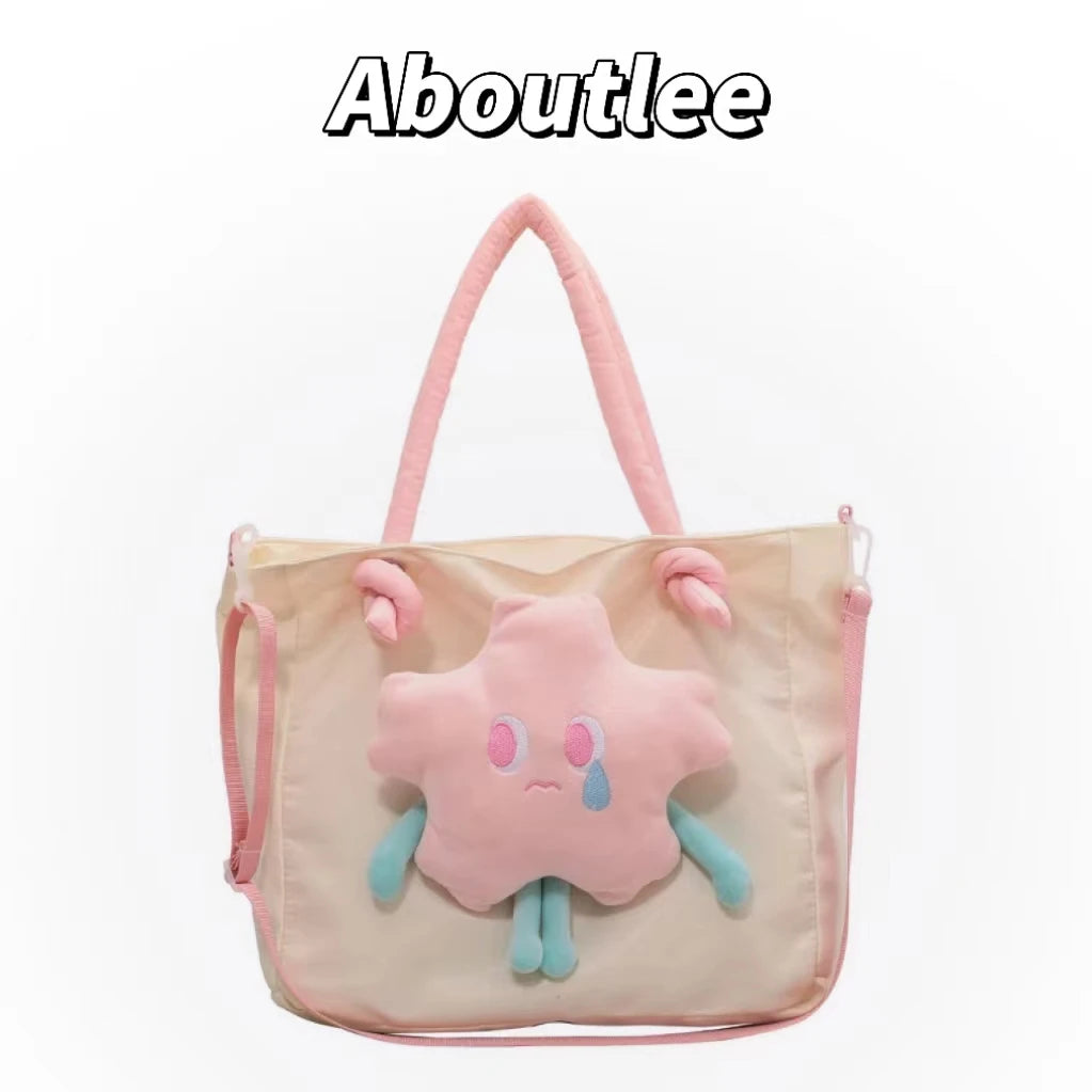 Sweet Girl Canvas Tote Bag Student Shoulder Bag