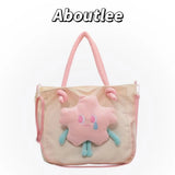 Sweet Girl Canvas Tote Bag Student Shoulder Bag