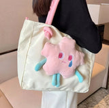 Sweet Girl Canvas Tote Bag Student Shoulder Bag