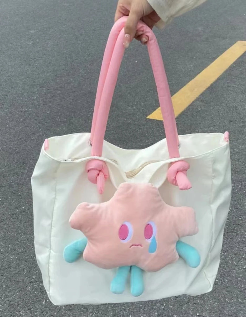 Sweet Girl Canvas Tote Bag Student Shoulder Bag