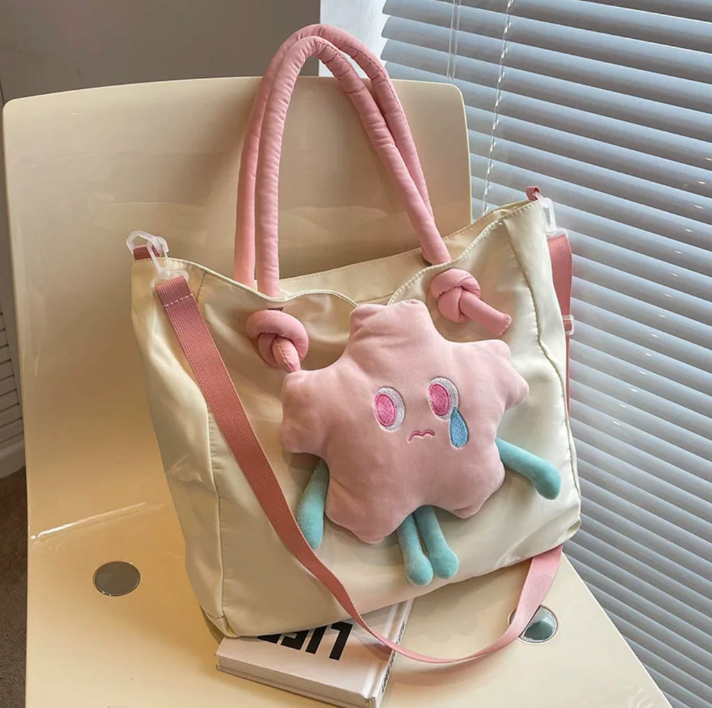 Sweet Girl Canvas Tote Bag Student Shoulder Bag