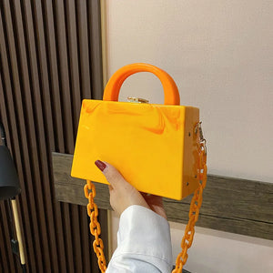 Acrylic Chain Buckle Women Party Clutch Evening Bag And Purse