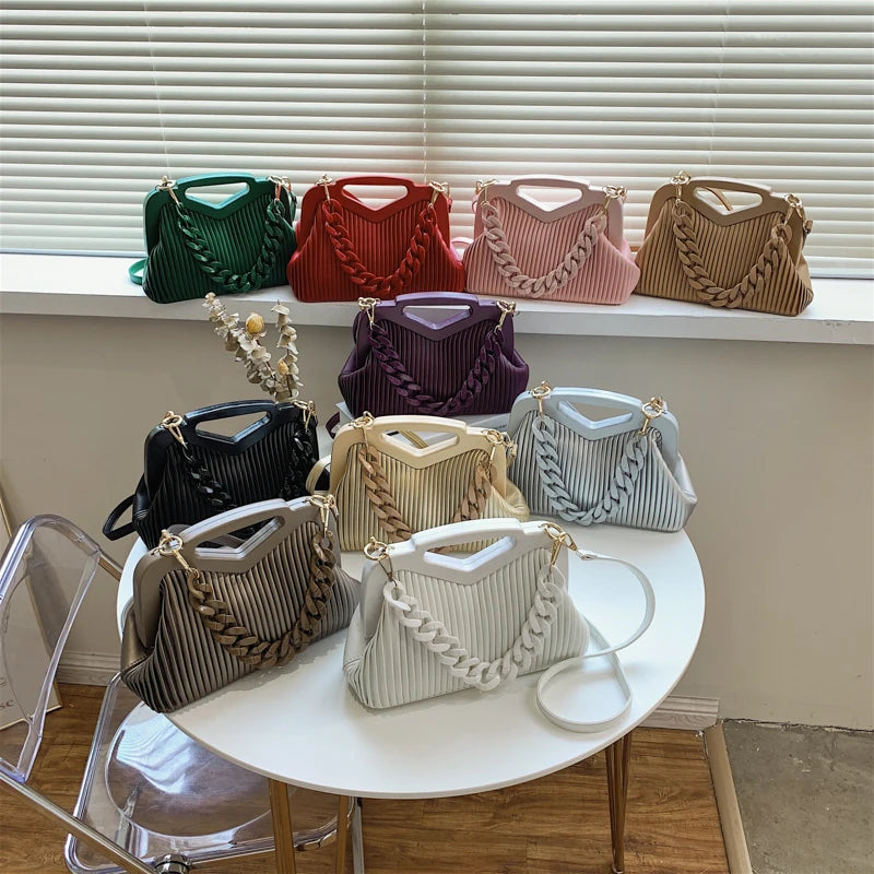 Acrylic Chain Crossbody Bag Vintage Handbag Women Shoulder Bag