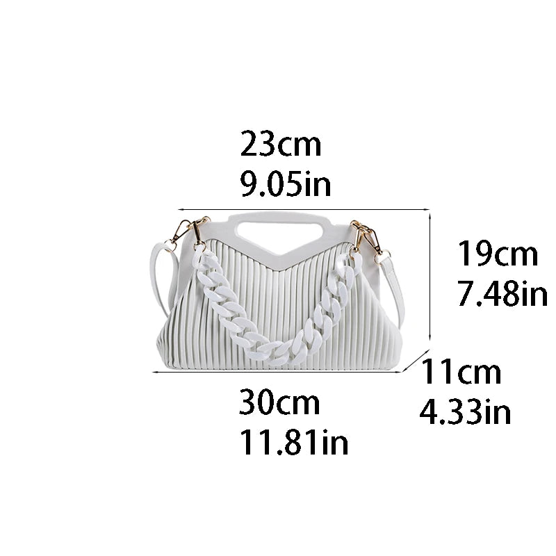 Acrylic Chain Crossbody Bag Vintage Handbag Women Shoulder Bag