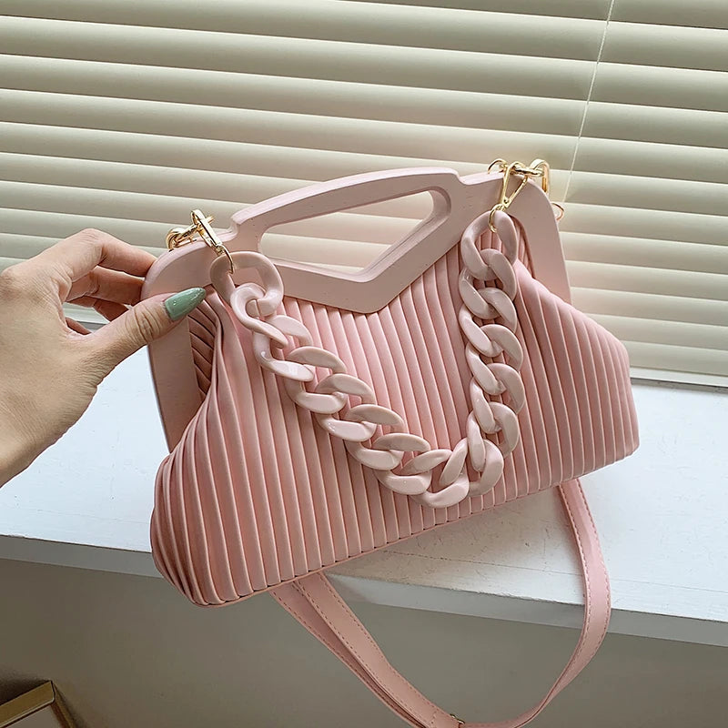 Acrylic Chain Crossbody Bag Vintage Handbag Women Shoulder Bag