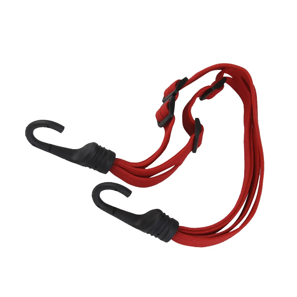 Adjustable Helmet Luggage Elastic Rope Strap Belt - Red