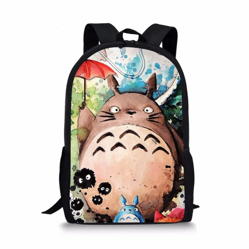 Totoro Backpacks Japanese Anime School Bags for Boys and Girls