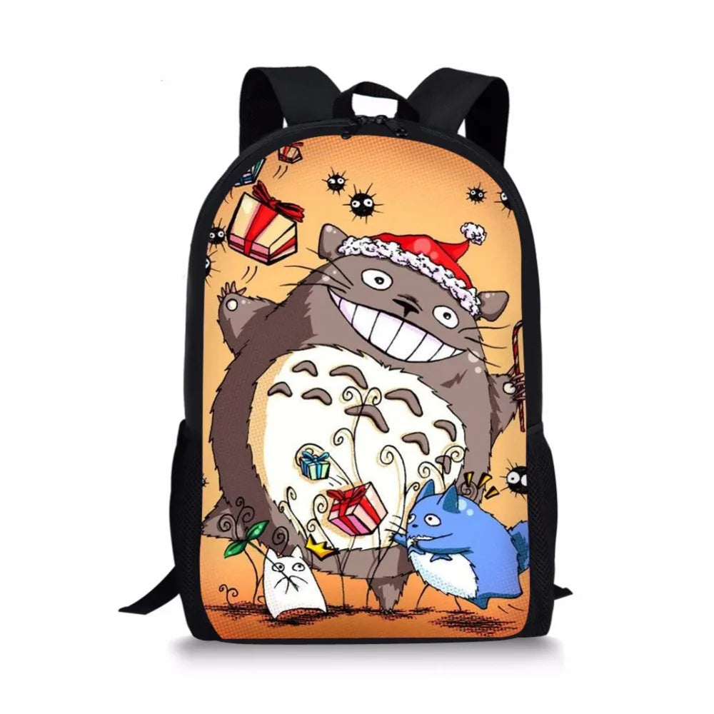 Totoro Backpacks Japanese Anime School Bags for Boys and Girls