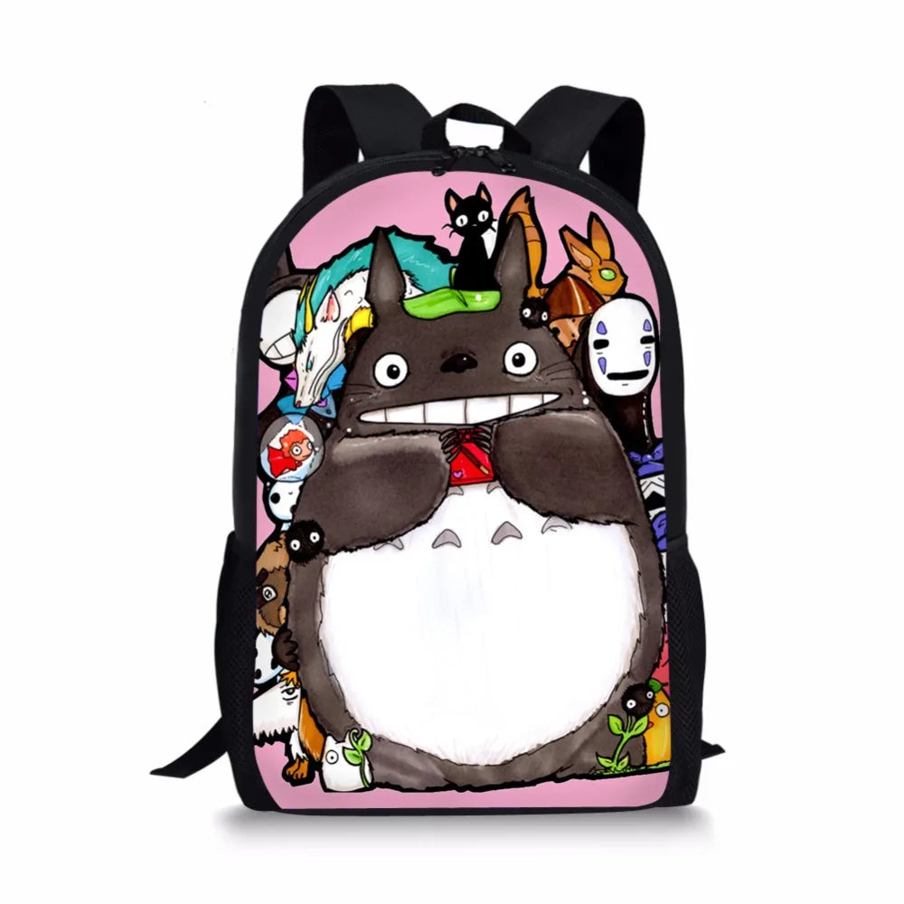 Totoro Backpacks Japanese Anime School Bags for Boys and Girls