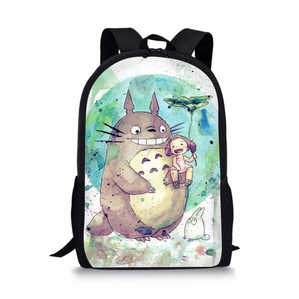 Totoro Backpacks Japanese Anime School Bags for Boys and Girls
